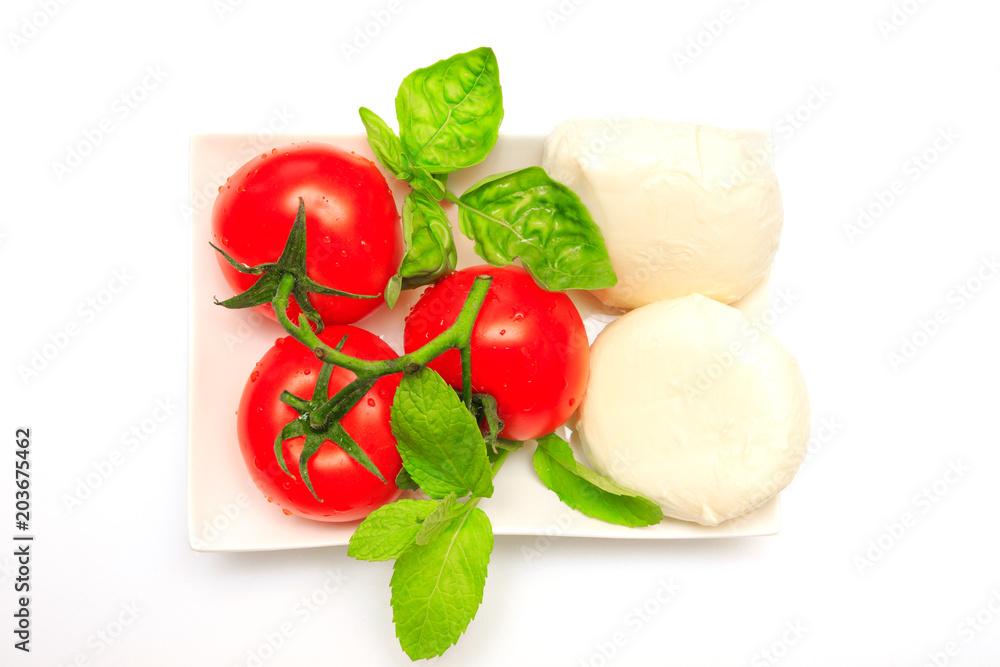 Mozzarella With Tomato And Basil