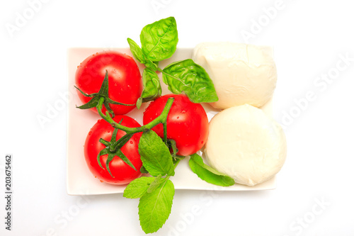 Mozzarella With Tomato And Basil