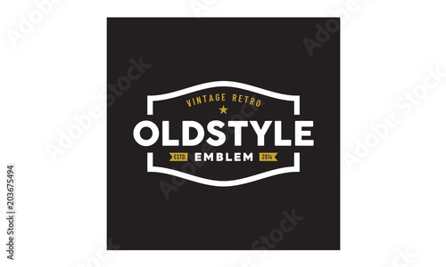 Vintage Classic Retro Badge Fashion Brand Label logo design inspiration