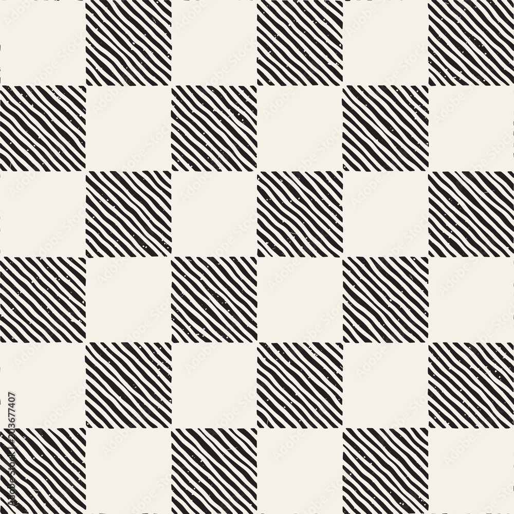 Hand drawn seamless repeating pattern with checker lines tiling. Grungy freehand background texture. Hand drawn seamless repeating pattern with checker lines tiling. Grungy freehand background texture.