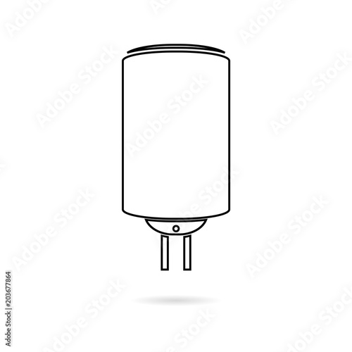 Electric boiler line icon