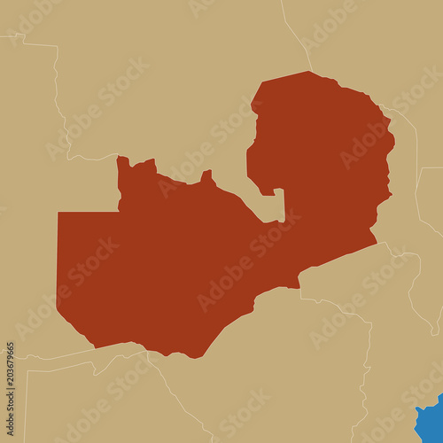 Carte de la Zambie photo