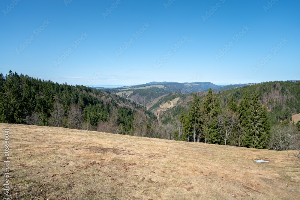 Panorama Aussicht Schwarzwald Frühjahr Panorama Aussicht Schwarzwald Frühjahr