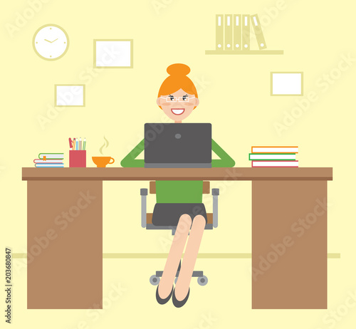 Девушка на работе