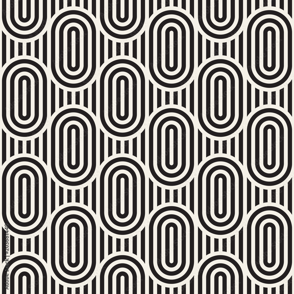 Obraz premium Vector seamless pattern. Modern stylish abstract texture. Repeating geometric tiles..