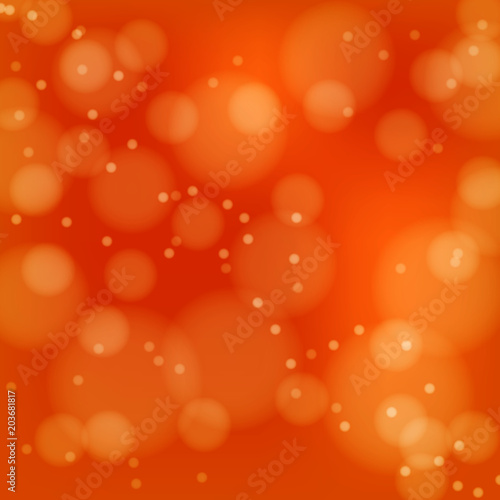 Blur bokeh  glow in orange background