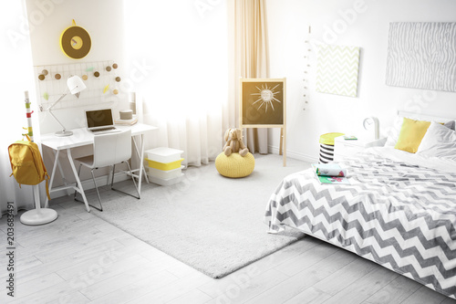 Child's bedroom interior wi...