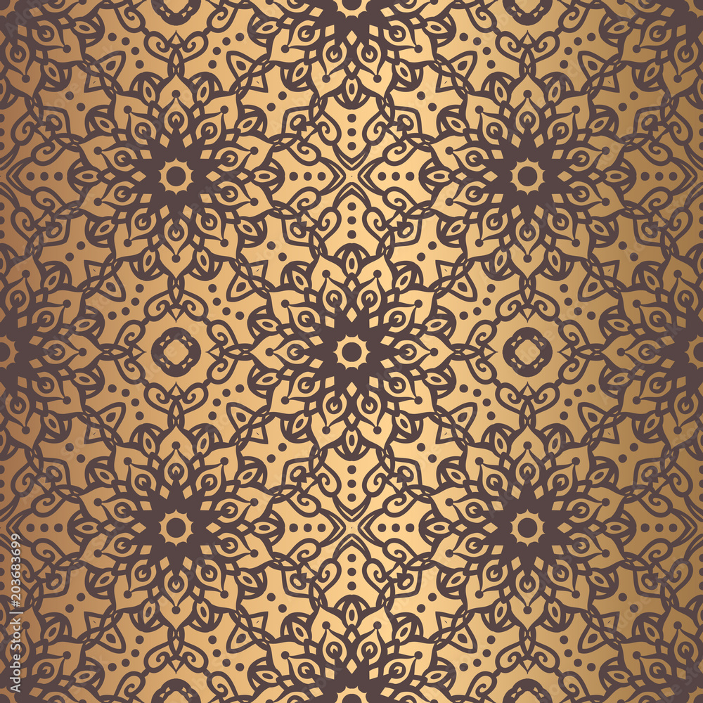 Golden Arabesque Pattern Golden Arabesque Pattern