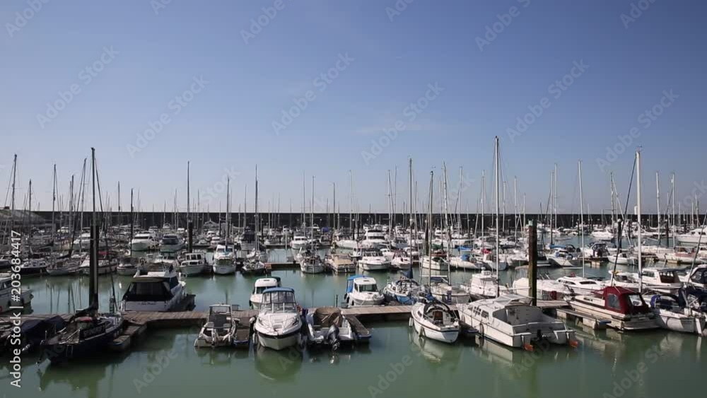 Brighton marina with boats and yachts East Sussex England UK Brighton marina with boats and yachts East Sussex England UK