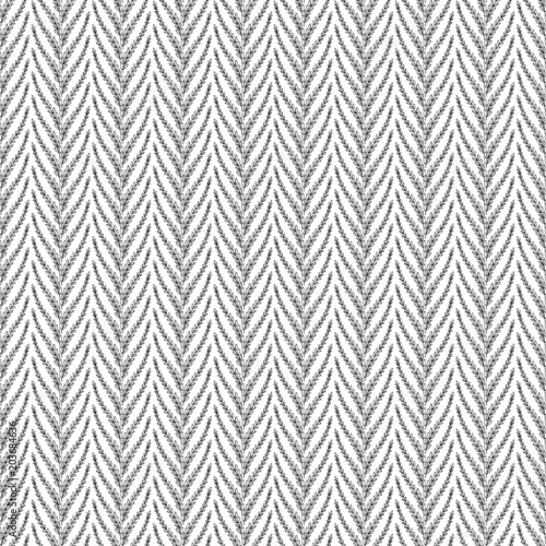 Vector seamless pattern with hand drawn twigs in a row. Floral elements on white background. Beautiful background for design. 