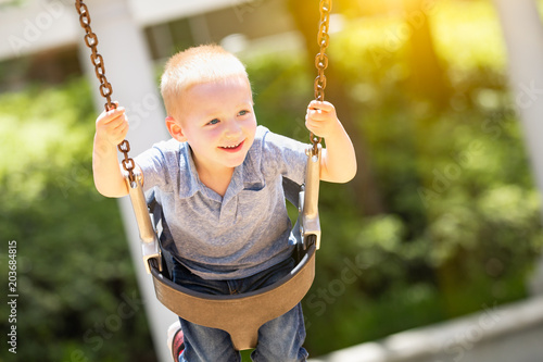 Happy Young Boy Having Fun ...
