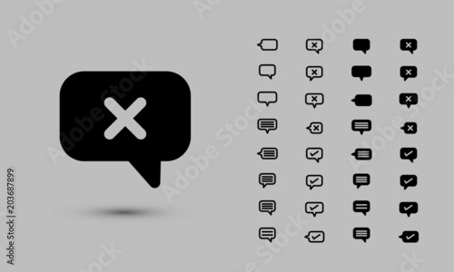 Callout Icon Set Vector Illustration