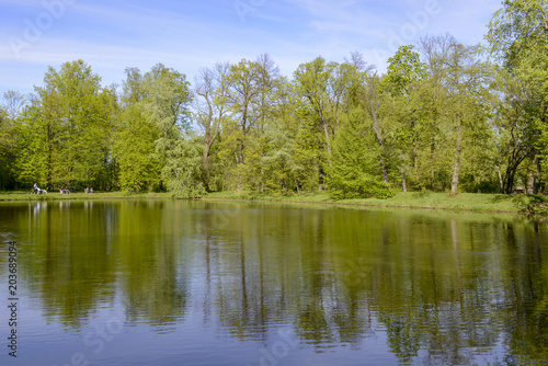 Lake in Warsaw Wilanów