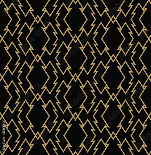 geometric line ornament seamless pattern, modern minimalist styl