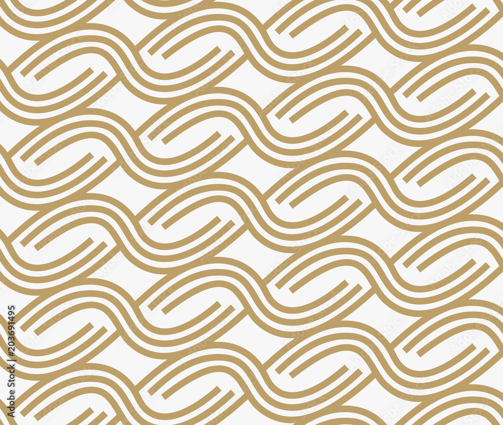 geometric line ornament seamless pattern, modern minimalist styl