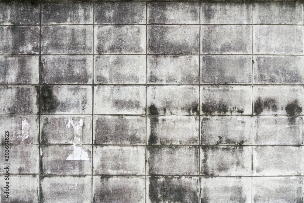 Fototapeta premium Background of old vintage brick wall., Old dirty grunge concrete wall