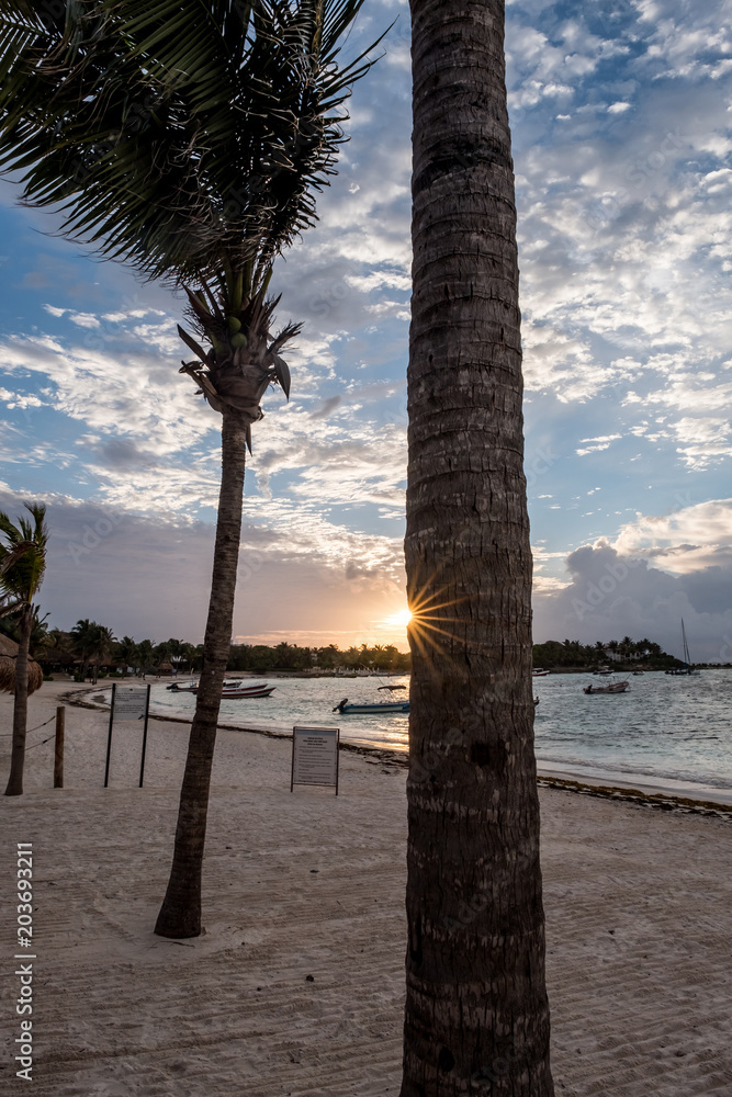 Akumal Beach - Morning Sun 