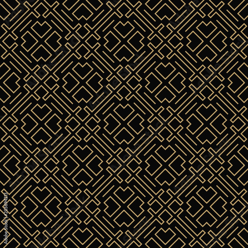 geometric line ornament seamless pattern, modern minimalist styl