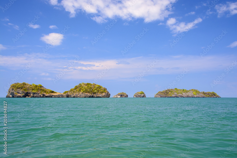 Naklejka premium Rock island near Koh Lipe and Koh Adang, Satun Province Thailand