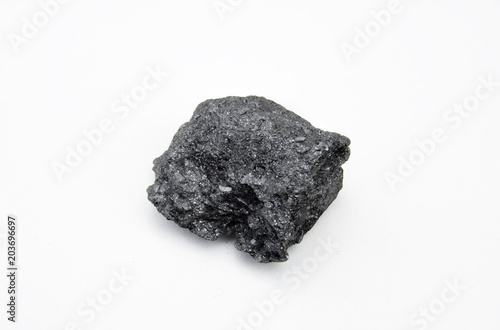 graphite mineral isolated over white photo