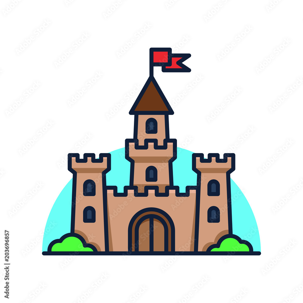 Castle tower icon.