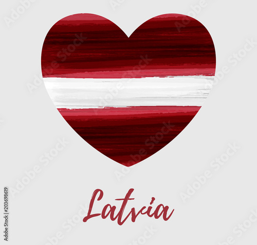 Norway background with heart flag