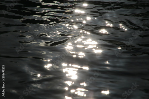 White Sunlit Water Sparkles