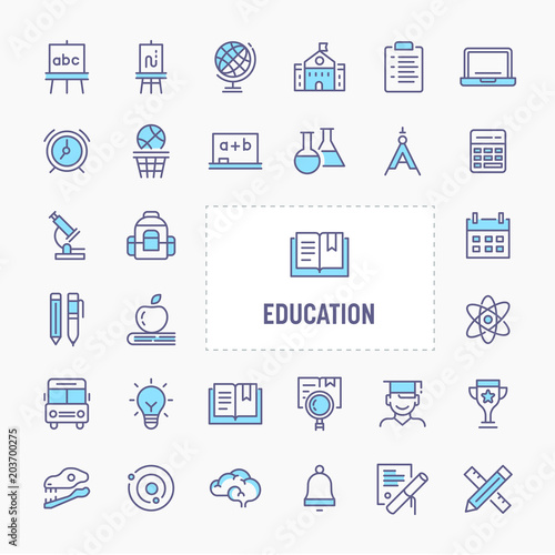 Education Minimal Icon Set