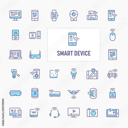 Smart Gadget & Device Icon Set