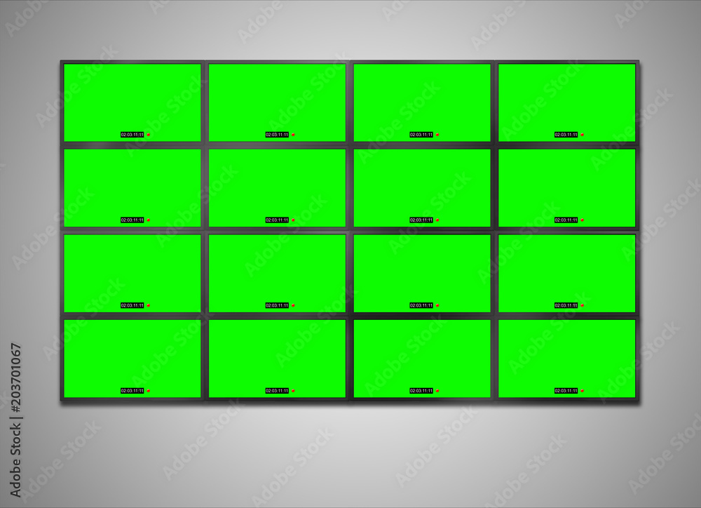 cctv monitor with 16 displays for security room cctv monitor with 16 displays for security room
