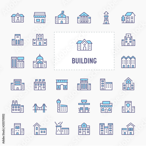 Buildings   Architecture Icon Set