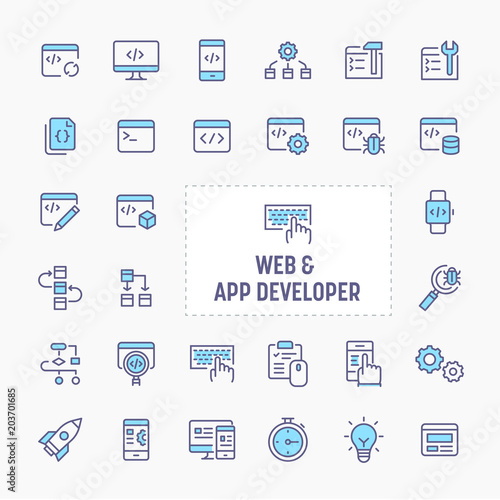 Web & App Developer Icon Set