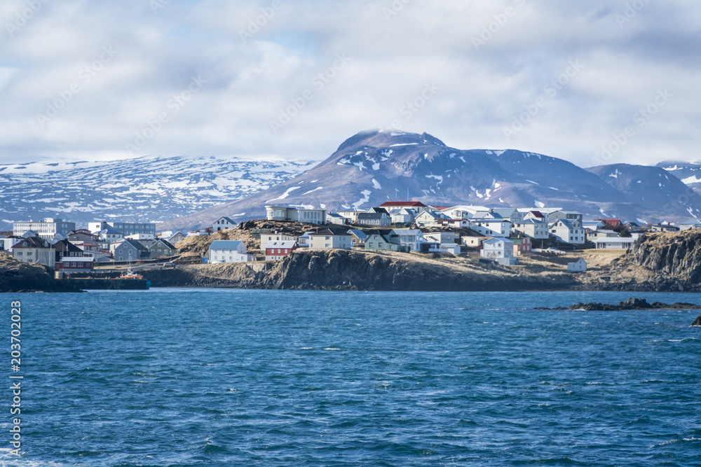 Blick auf Stykkisholmur, Island 