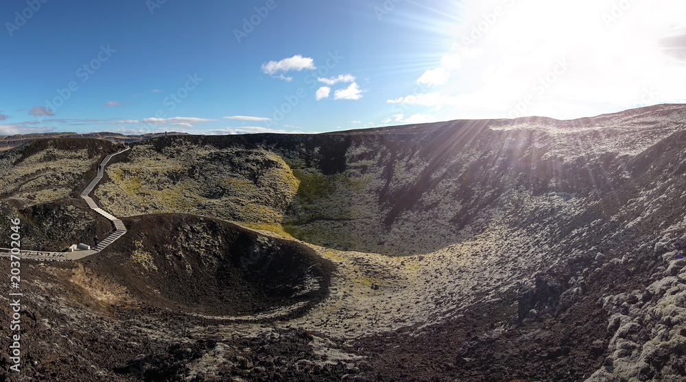 Grabrok Vulkan - Krater, Island