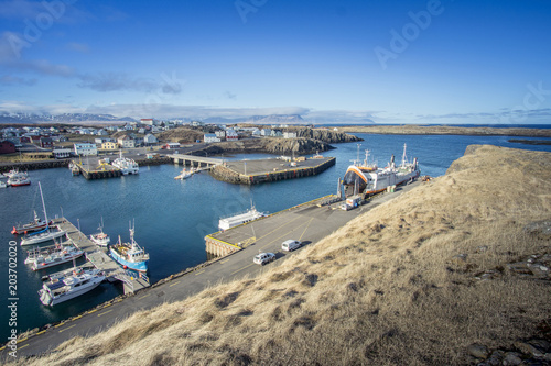 Blick auf den Hafen von Stykkisholmur, Island  © Daniel Dörfler