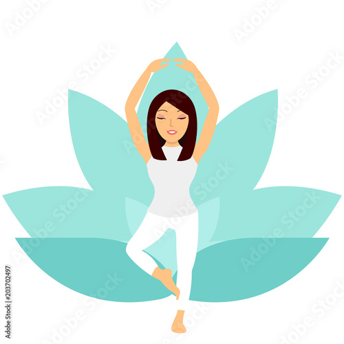 Young woman doing yoga