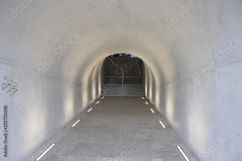 Interior of Tunnel in Lugano, Switzerland