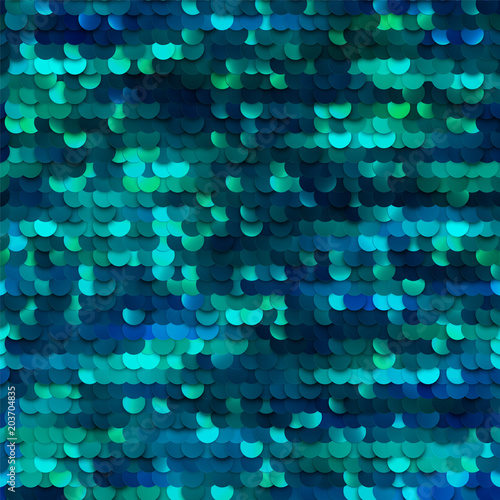Seamless mermaid sequined texture - vector illustration eps10