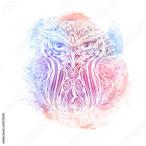 vector Owl tattoo