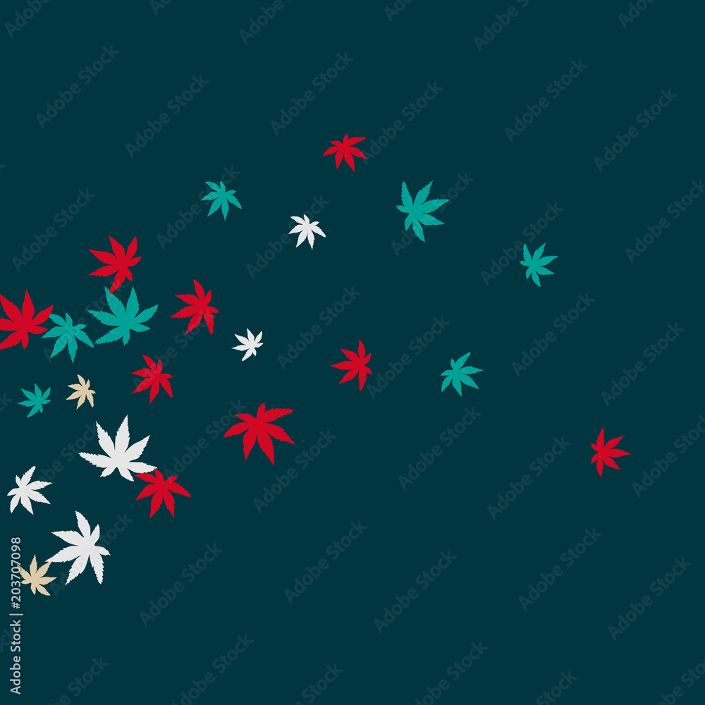 Cute vegetative pattern with simple small leaves for a greeting card or poster. Vector background for spring or summer design Cute vegetative pattern with simple small leaves for a greeting card or poster. Vector background for spring or summer design