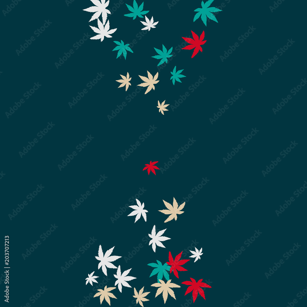 Cute vegetative pattern with simple small leaves for a greeting card or poster. Vector background for spring or summer design Cute vegetative pattern with simple small leaves for a greeting card or poster. Vector background for spring or summer design