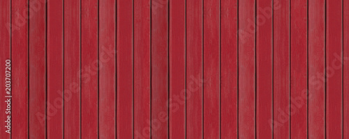 Red wooden seamless planks panoramic texture for background.