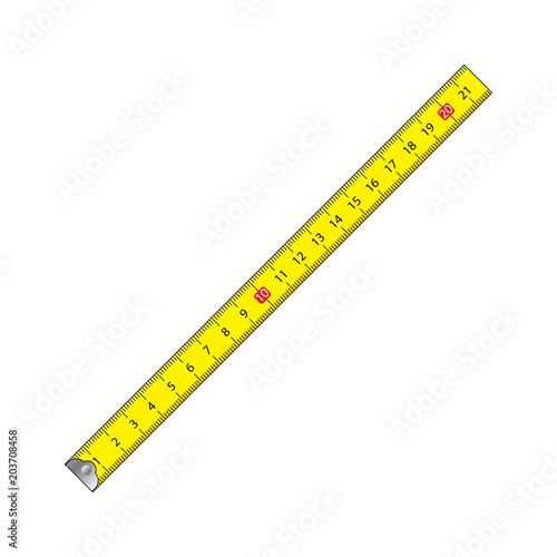 cartoon measure tape isolated on white background
