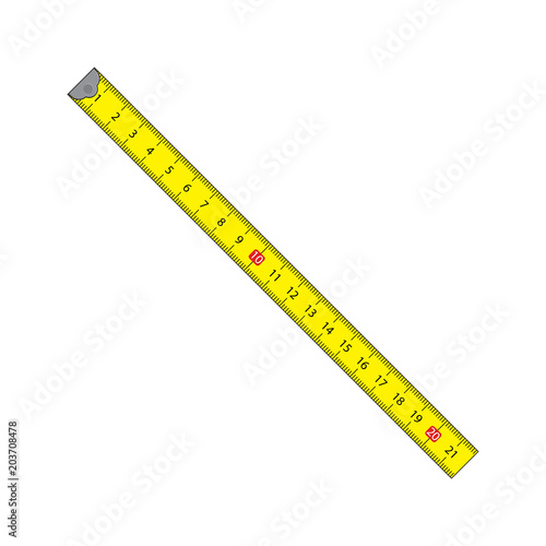 cartoon measure tape isolated on white background