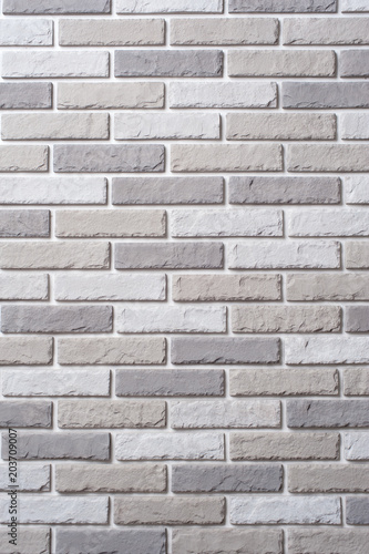 White brick wall. Block background, design pattern