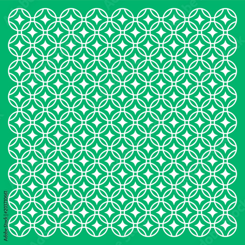 Green ornament pattern vector