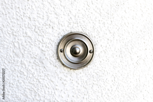 Canvas Print Bell button for doorbell made of stainless steel