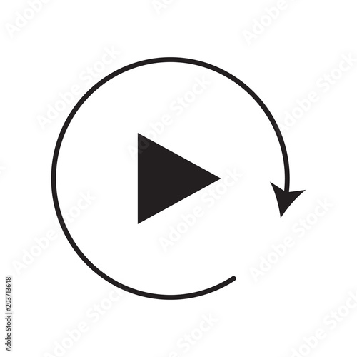 Foto watch again icon vector illustration design