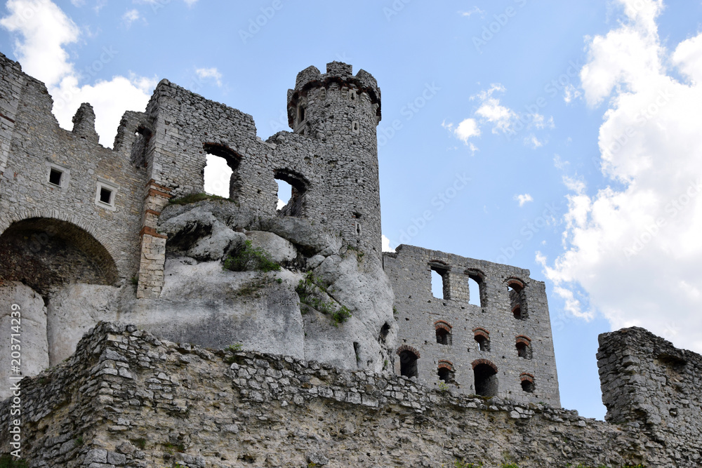 Castle ruins in Ogrodzieniec, Poland