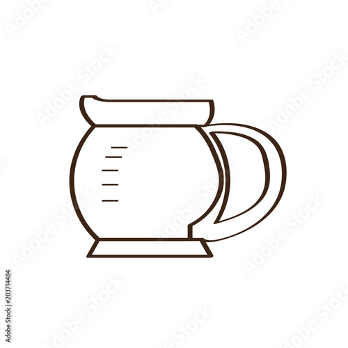 Isolated abstract coffeepot icon